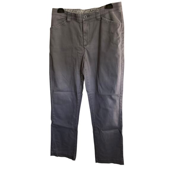 Lee Women's Pants 10 Gray Medium Comfort Waistband Slant Pockets Work Uniform - Picture 1 of 14
